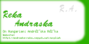 reka andraska business card